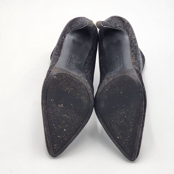 Brash Spicy Sparkle Black Sock Ankle Boots Size 8.5 - Picture 6 of 8